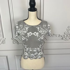 For Love & Lemons Floral Knit Top | Size M